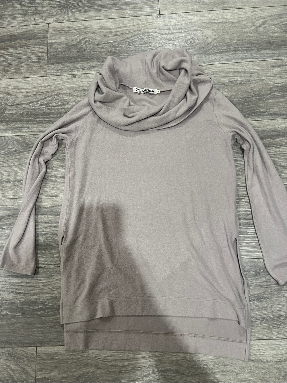 Michael Stars Light Mauve Cowl Neck Sweater